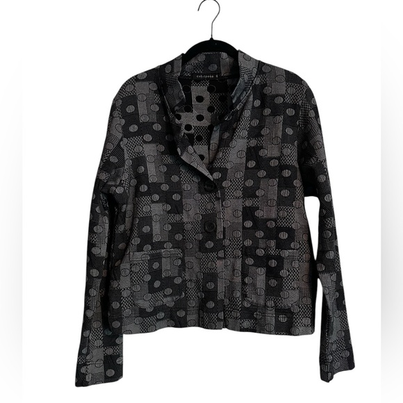 Cut Loose Jacquard Knit Cardigan Jacket Size Medium - Picture 1 of 7